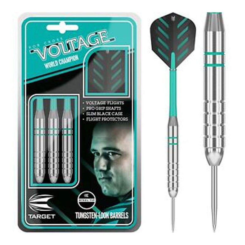 TARGET Rob Cross Silver Voltage Steel Tip Darts, 24 Grams - Image 1